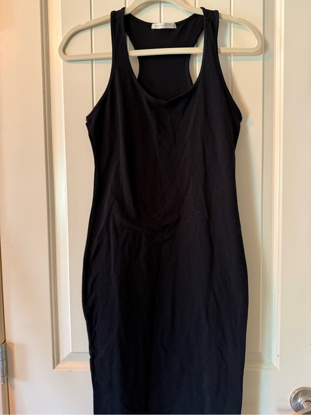 Active Basic Black Racerback Midi Dress
